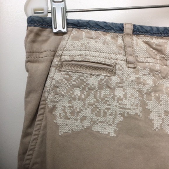 Pilcro And The Letterpress Embroidered Khaki Chino Hyphen Pants - Picture 5 of 12